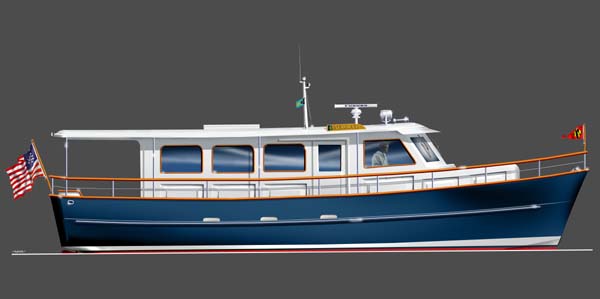 Aurora 40 - Power Yacht - Boat Plans - Boat Designs